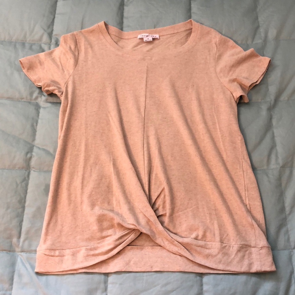 Tan Tee-shirt with Front Twist